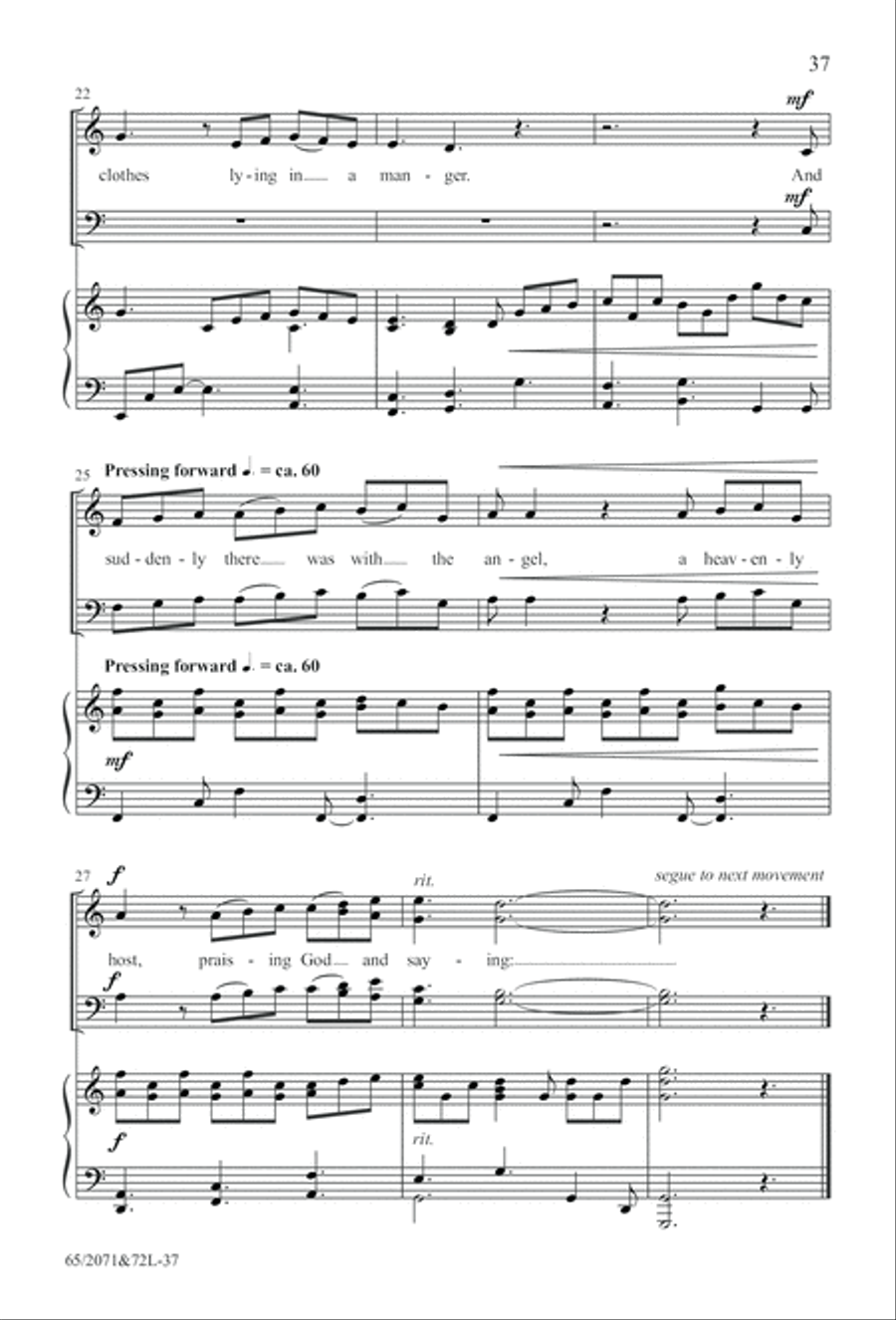 One Silent Night (Digital Download) 4-Part scores gallery preview page 37