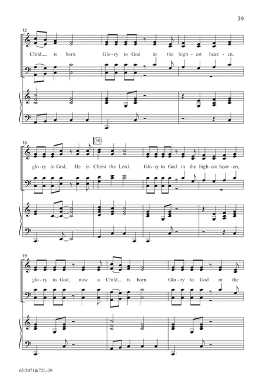 One Silent Night (Digital Download) 4-Part scores gallery preview page 39