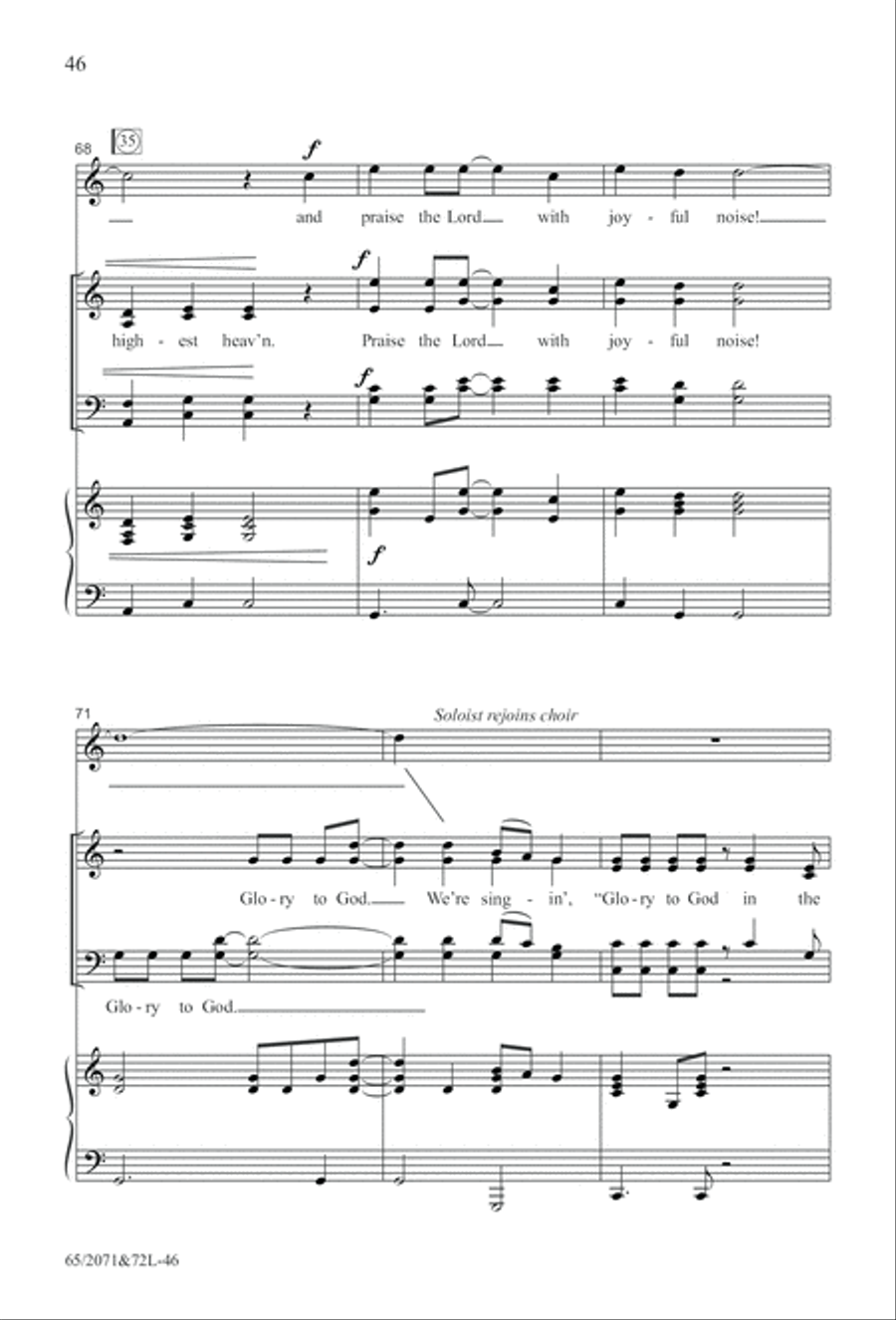 One Silent Night (Digital Download) 4-Part scores gallery preview page 46