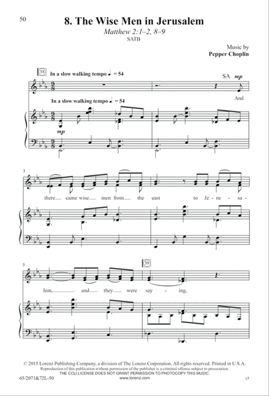 One Silent Night (Digital Download) 4-Part scores gallery preview page 50