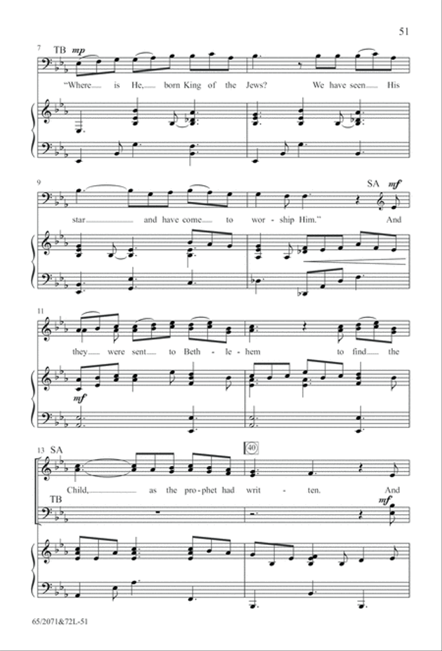 One Silent Night (Digital Download) 4-Part scores gallery preview page 51