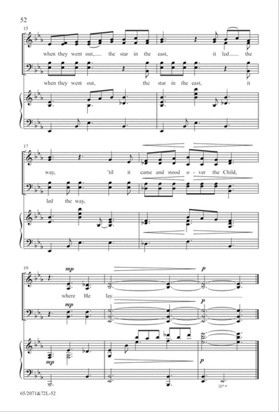 One Silent Night (Digital Download) 4-Part scores gallery preview page 52