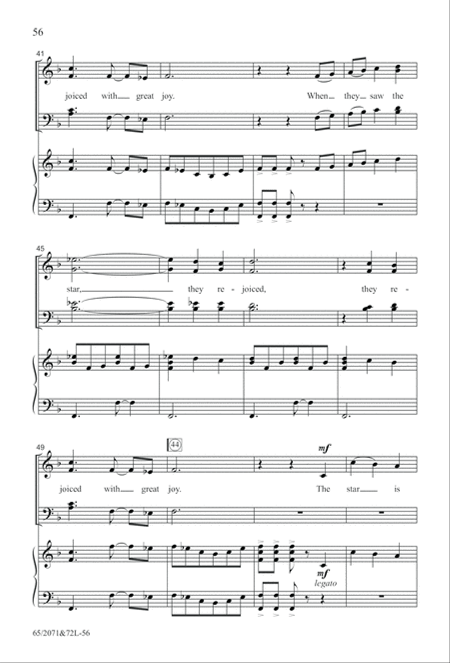 One Silent Night (Digital Download) 4-Part scores gallery preview page 56