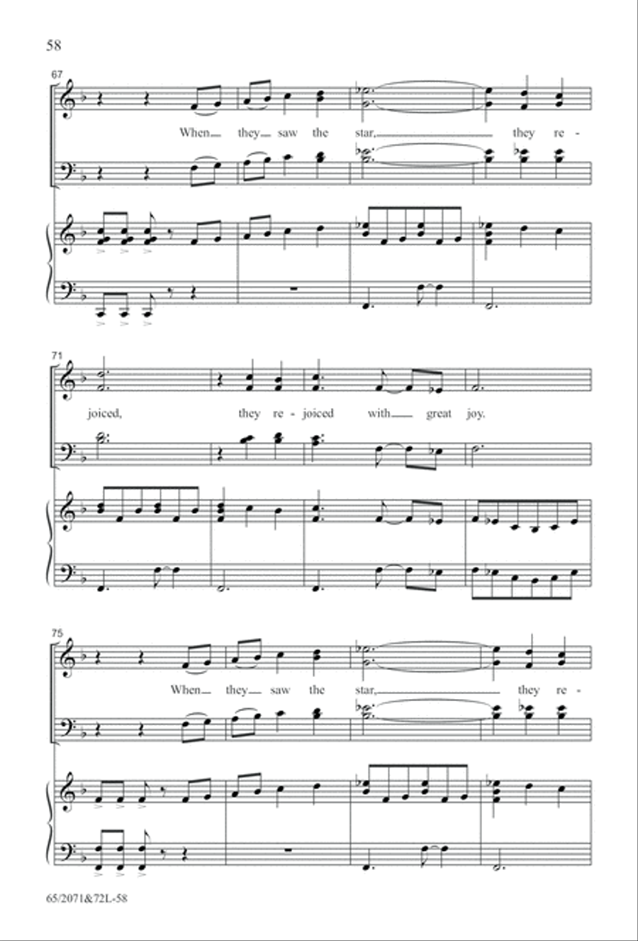 One Silent Night (Digital Download) 4-Part scores gallery preview page 58