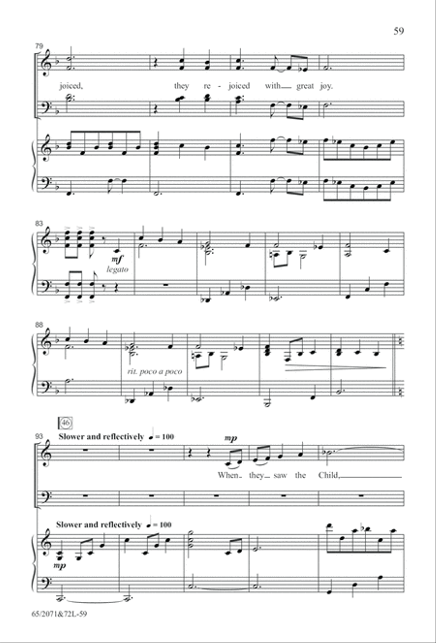 One Silent Night (Digital Download) 4-Part scores gallery preview page 59