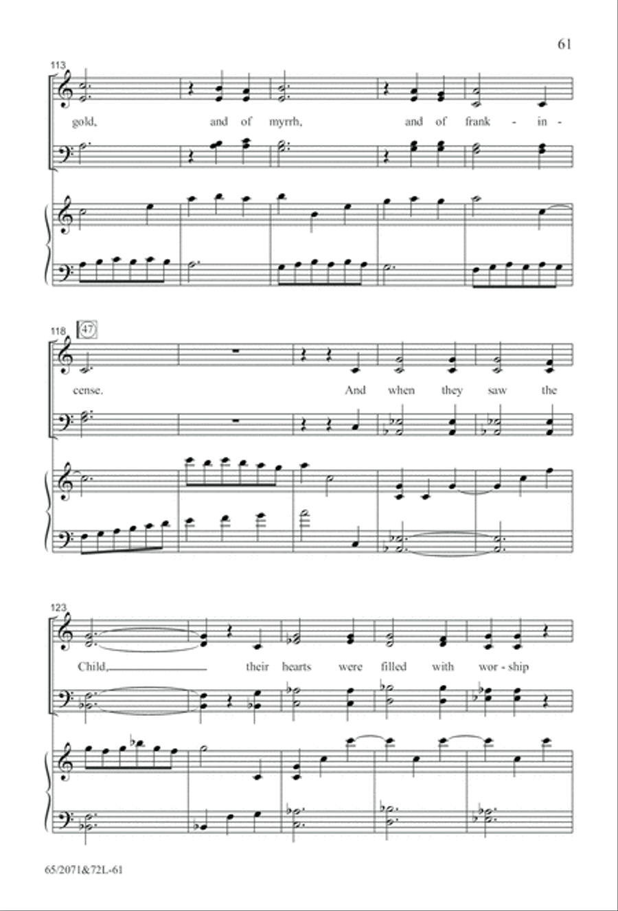 One Silent Night (Digital Download) 4-Part scores gallery preview page 61