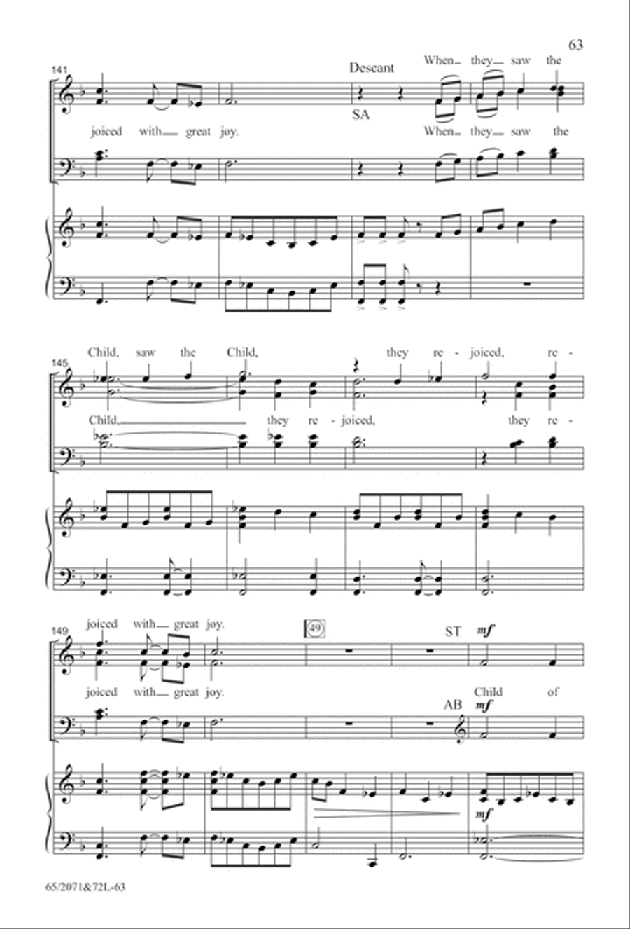 One Silent Night (Digital Download) 4-Part scores gallery preview page 63