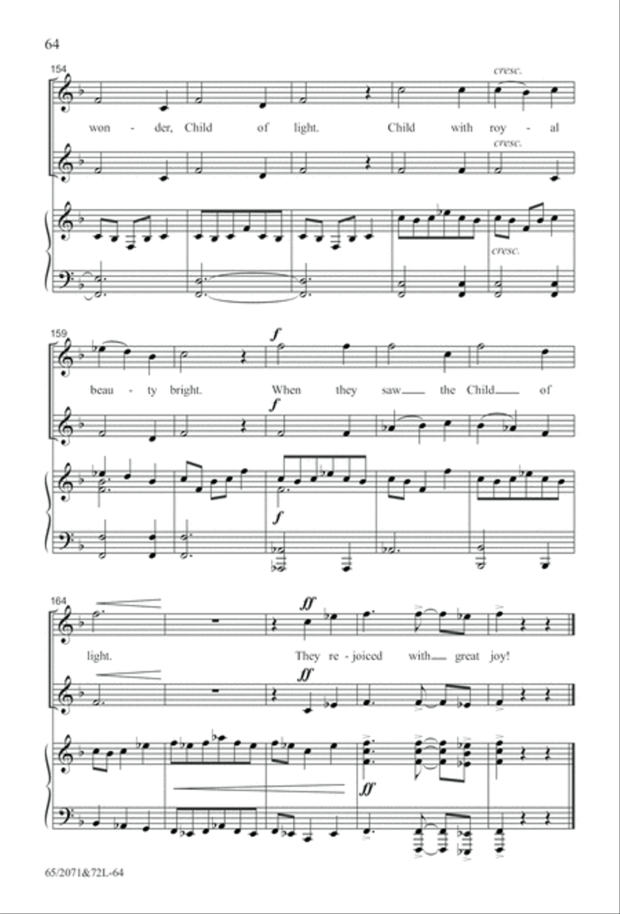 One Silent Night (Digital Download) 4-Part scores gallery preview page 64