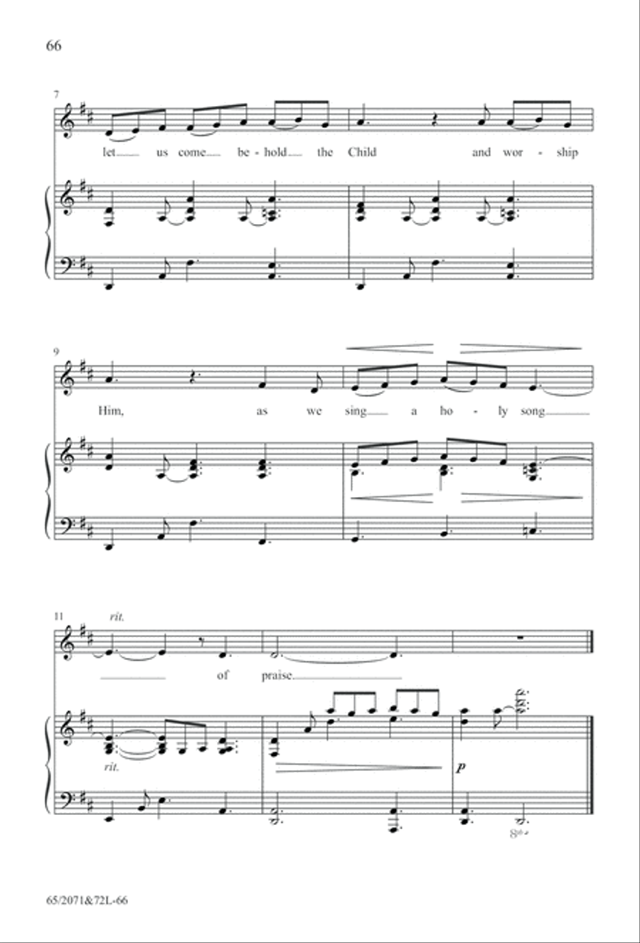 One Silent Night (Digital Download) 4-Part scores gallery preview page 66