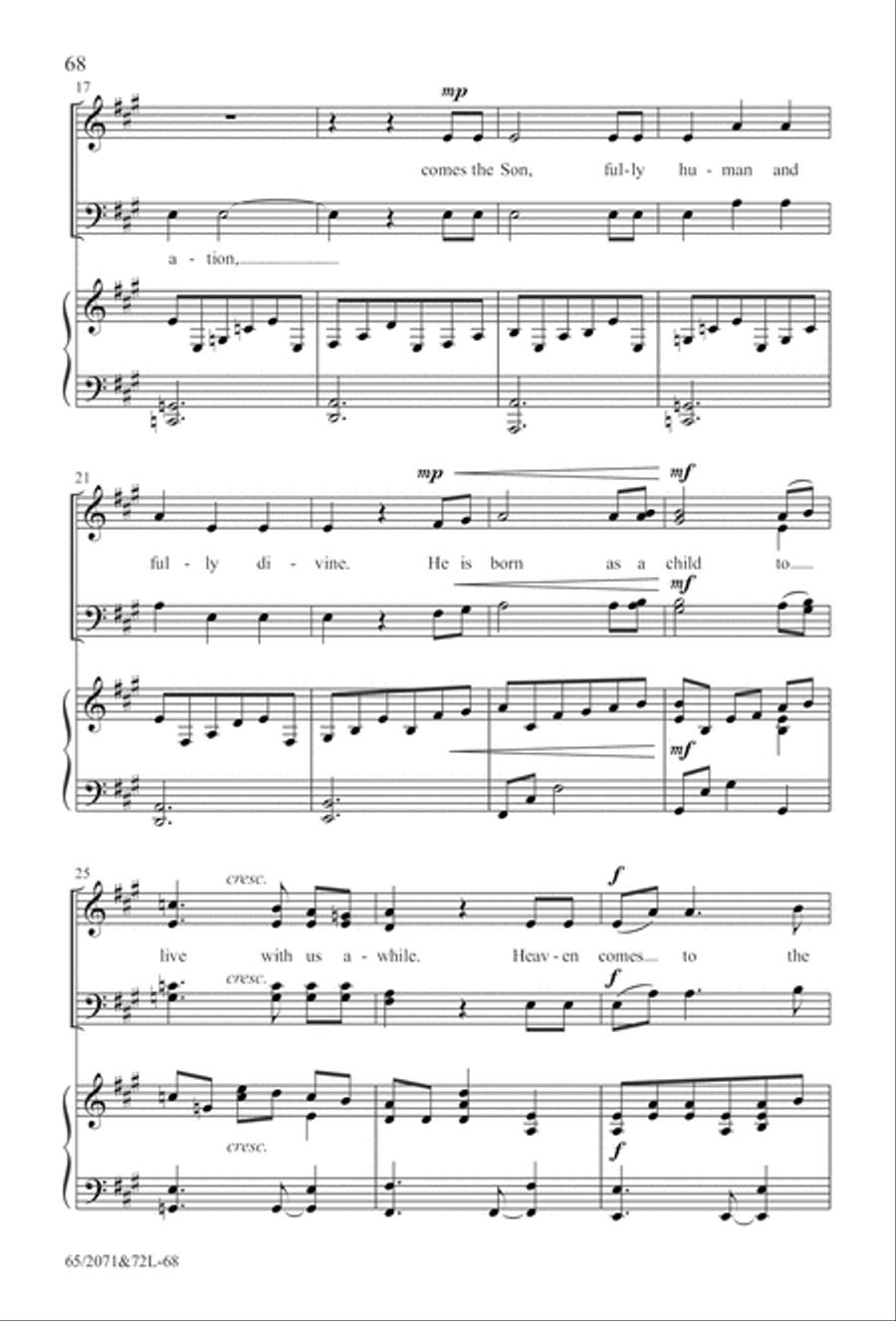 One Silent Night (Digital Download) 4-Part scores gallery preview page 68
