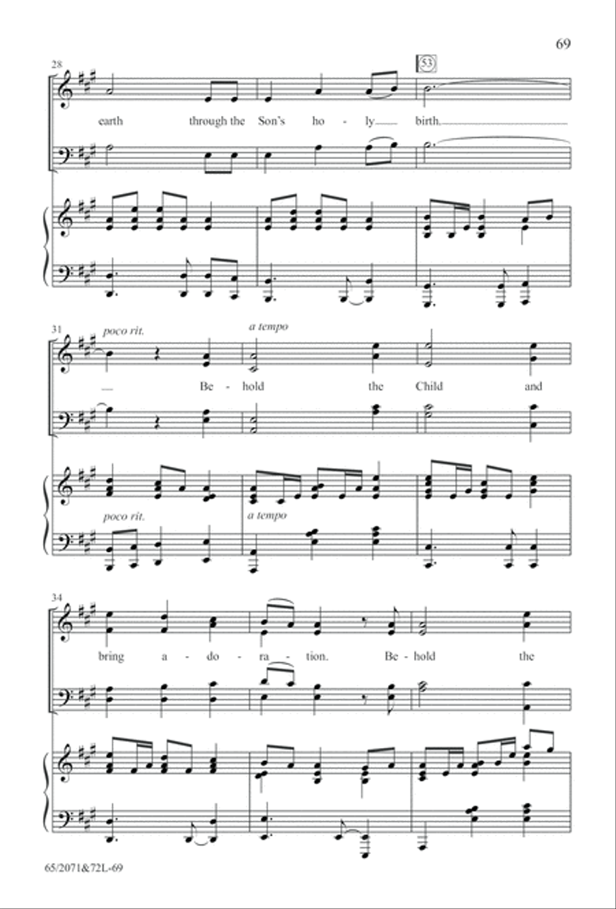 One Silent Night (Digital Download) 4-Part scores gallery preview page 69