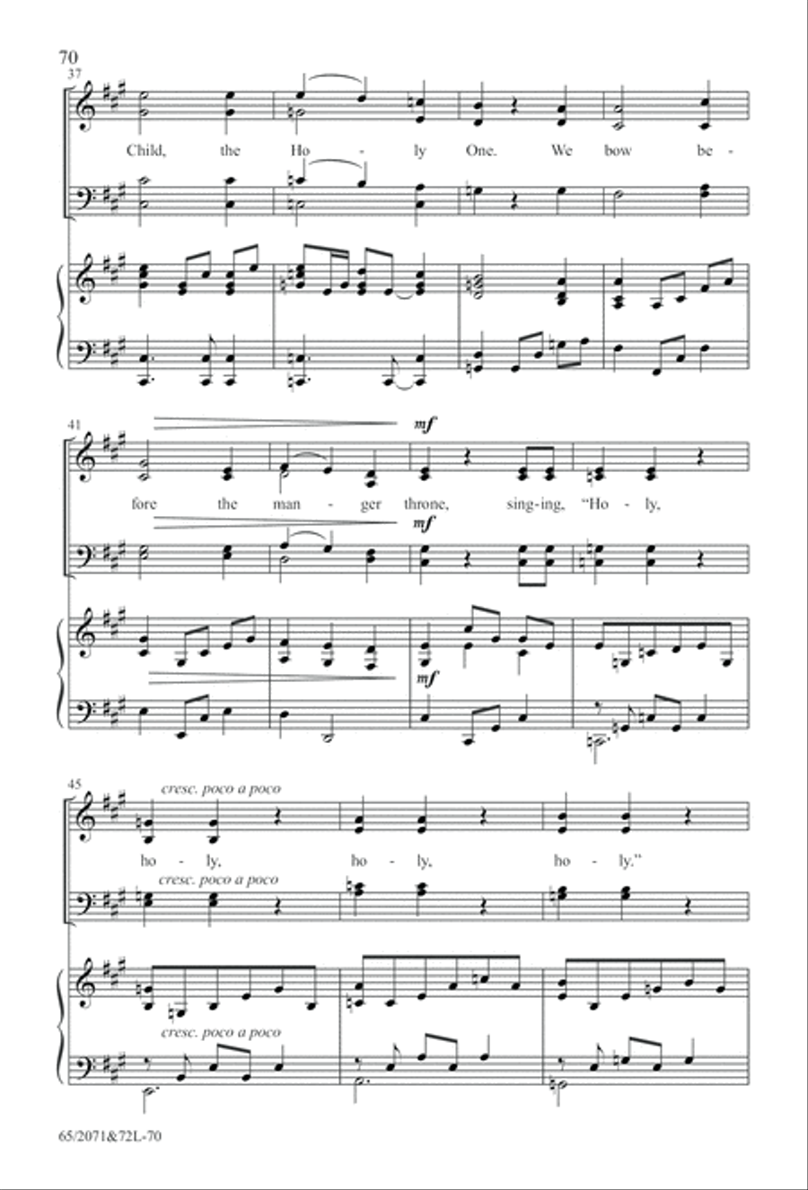 One Silent Night (Digital Download) 4-Part scores gallery preview page 70