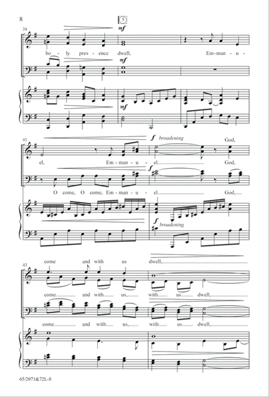 One Silent Night (Digital Download) 4-Part scores gallery preview page 8