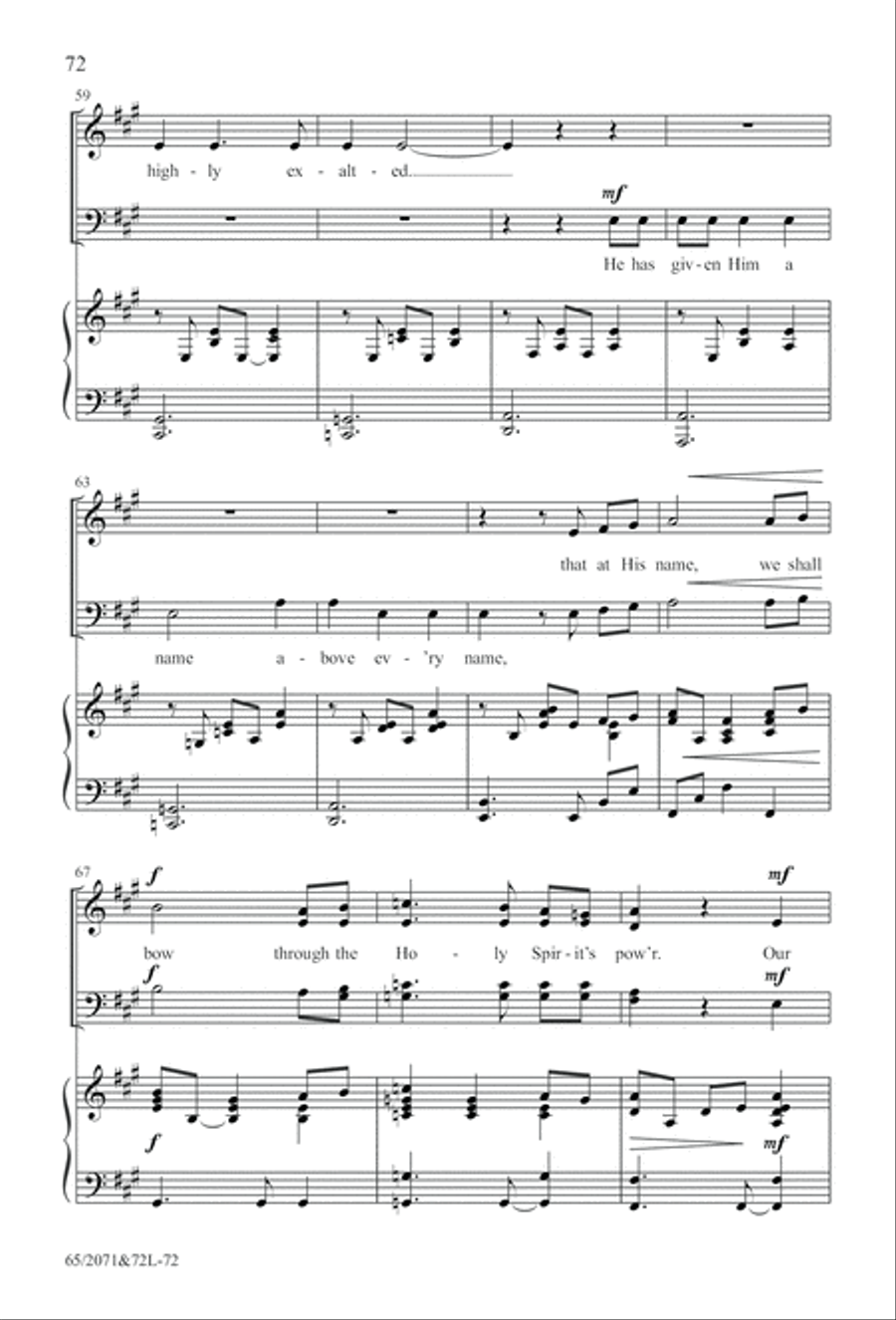 One Silent Night (Digital Download) 4-Part scores gallery preview page 72