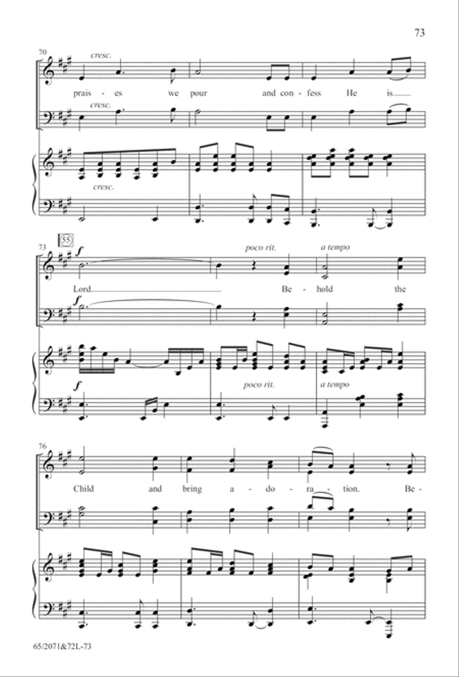 One Silent Night (Digital Download) 4-Part scores gallery preview page 73