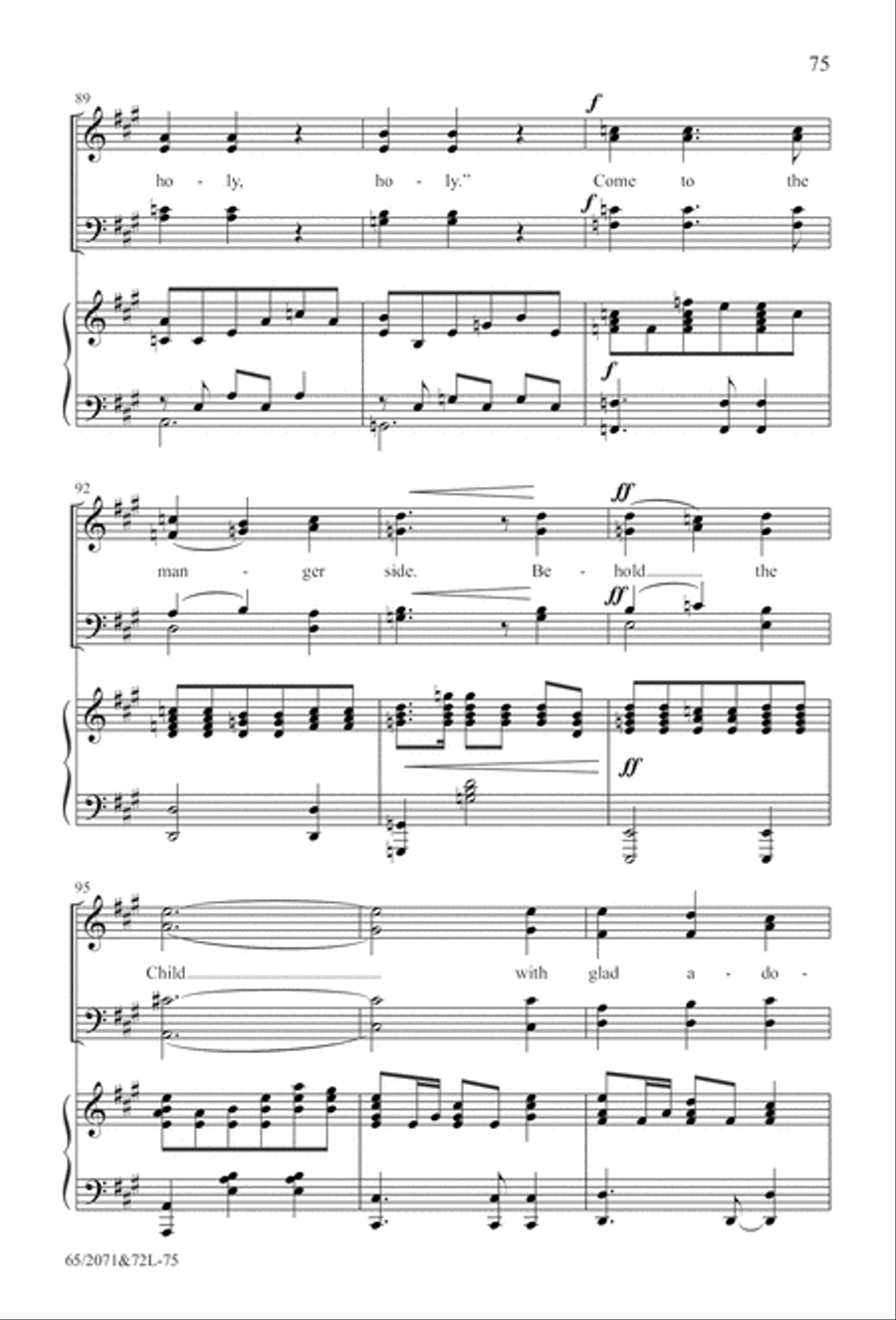 One Silent Night (Digital Download) 4-Part scores gallery preview page 75