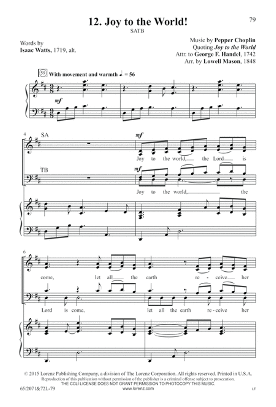 One Silent Night (Digital Download) 4-Part scores gallery preview page 79