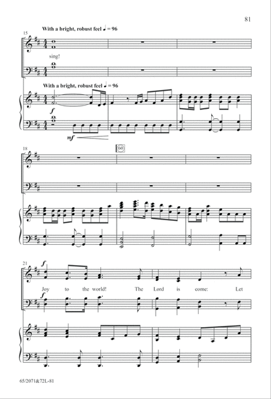 One Silent Night (Digital Download) 4-Part scores gallery preview page 81