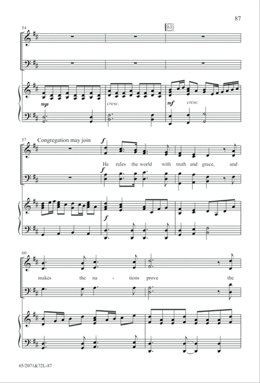 One Silent Night (Digital Download) 4-Part scores gallery preview page 87
