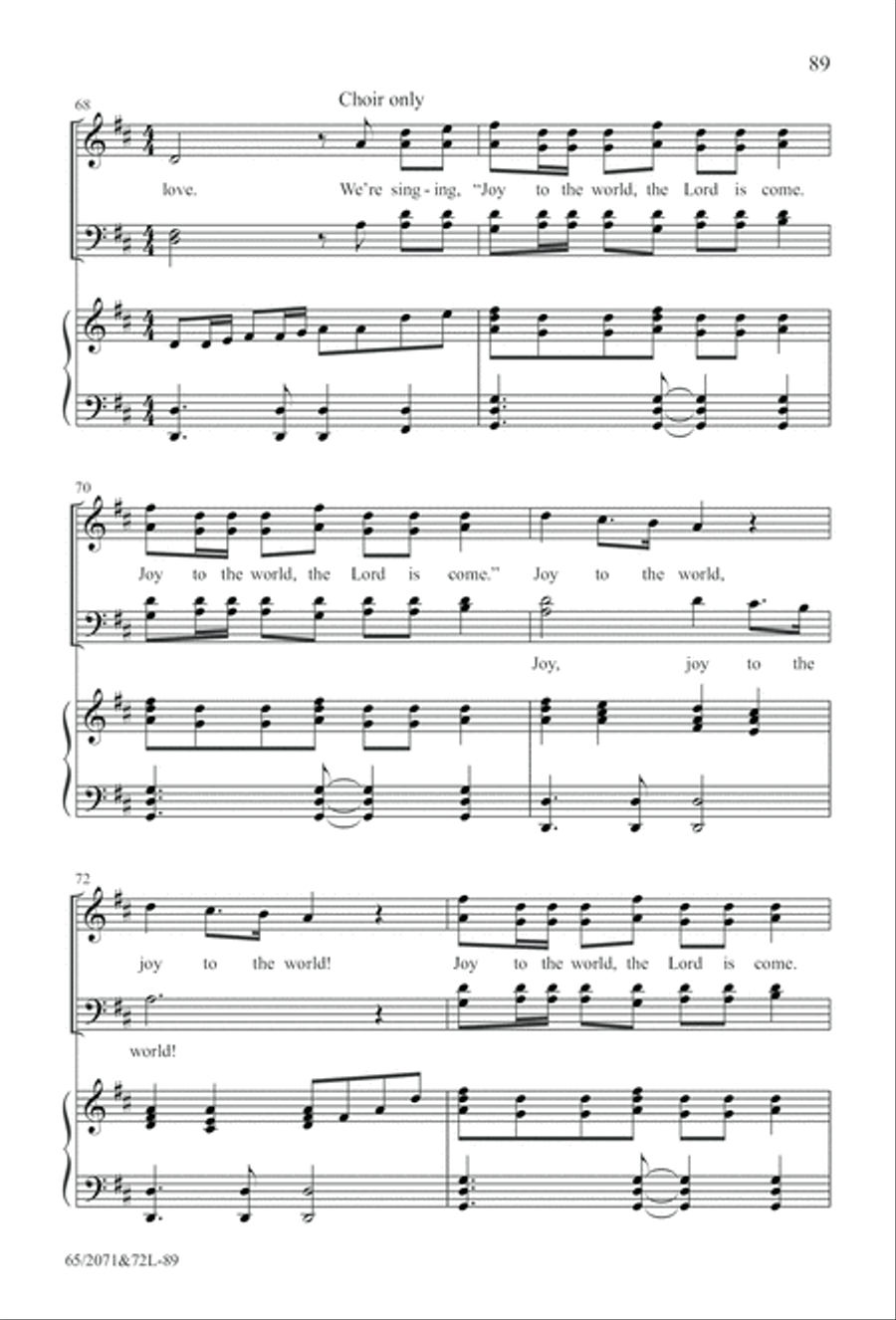 One Silent Night (Digital Download) 4-Part scores gallery preview page 89