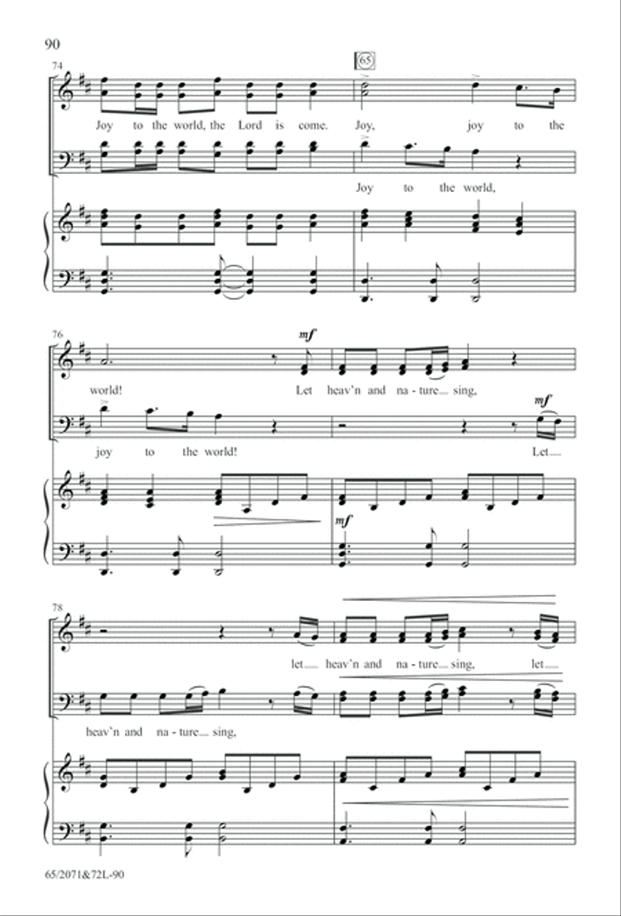 One Silent Night (Digital Download) 4-Part scores gallery preview page 90