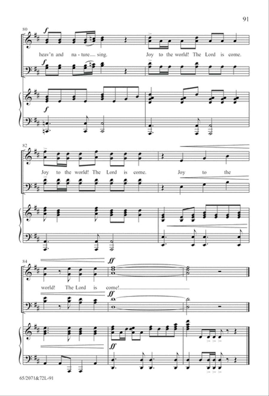 One Silent Night (Digital Download) 4-Part scores gallery preview page 91