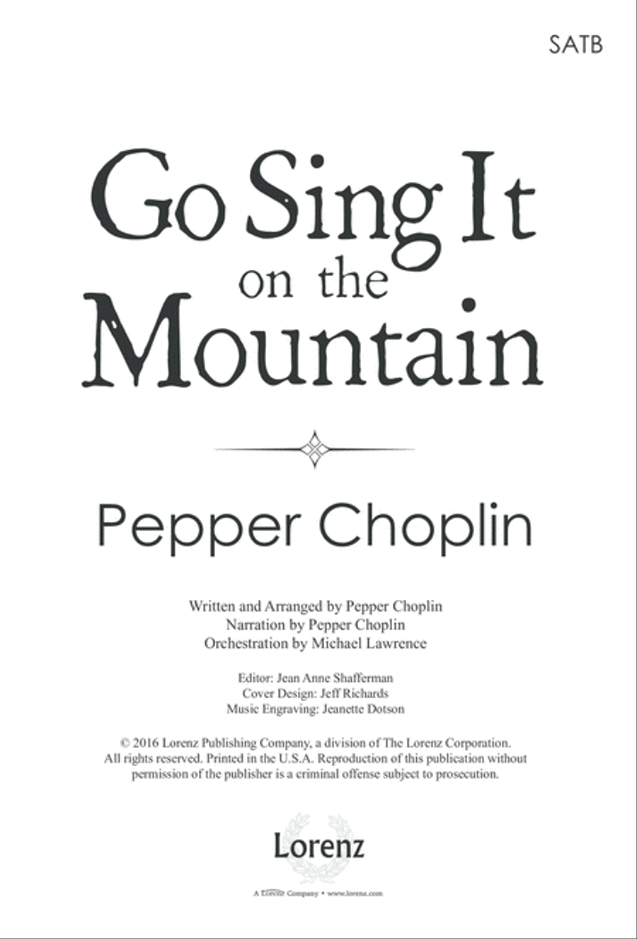 Go Sing It on the Mountain (Digital Download) 4-Part scores gallery preview page 1