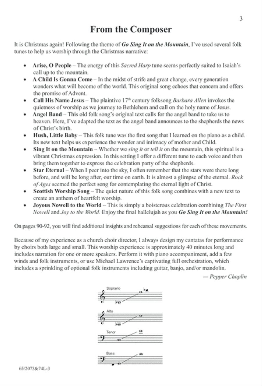 Go Sing It on the Mountain (Digital Download) 4-Part scores gallery preview page 3