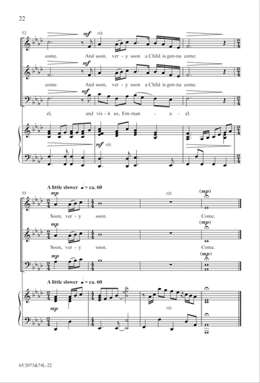 Go Sing It on the Mountain (Digital Download) 4-Part scores gallery preview page 22