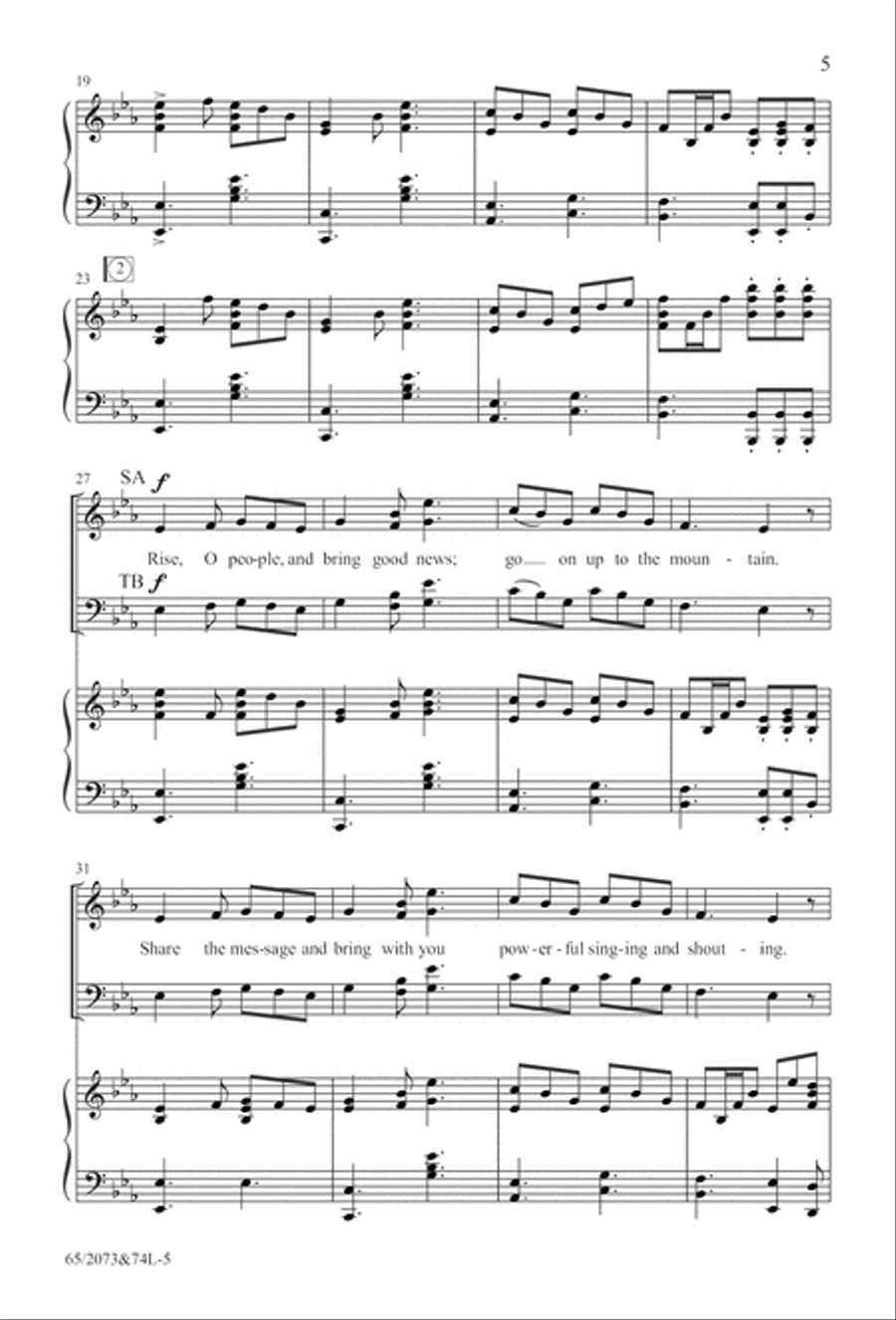 Go Sing It on the Mountain (Digital Download) 4-Part scores gallery preview page 5