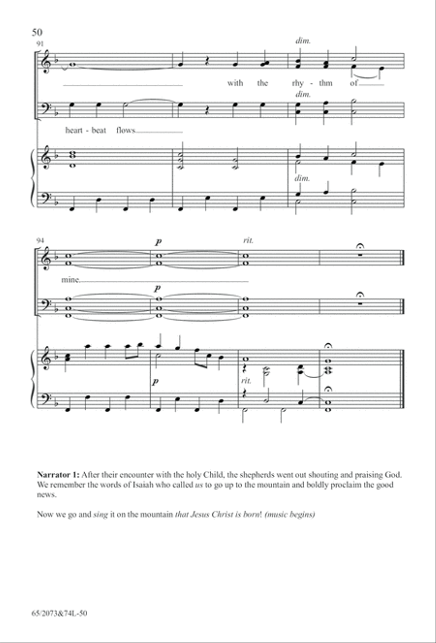 Go Sing It on the Mountain (Digital Download) 4-Part scores gallery preview page 50