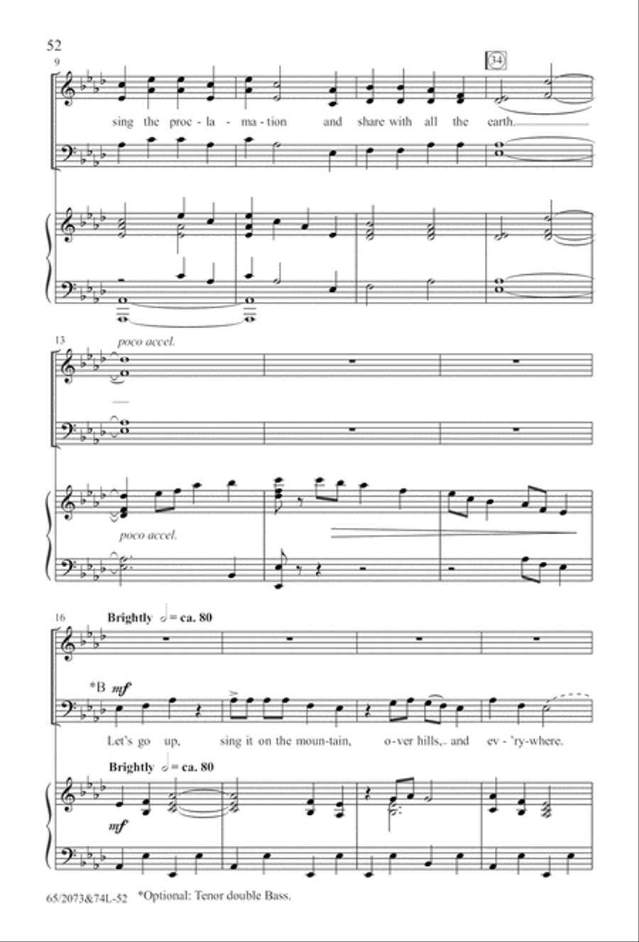 Go Sing It on the Mountain (Digital Download) 4-Part scores gallery preview page 52