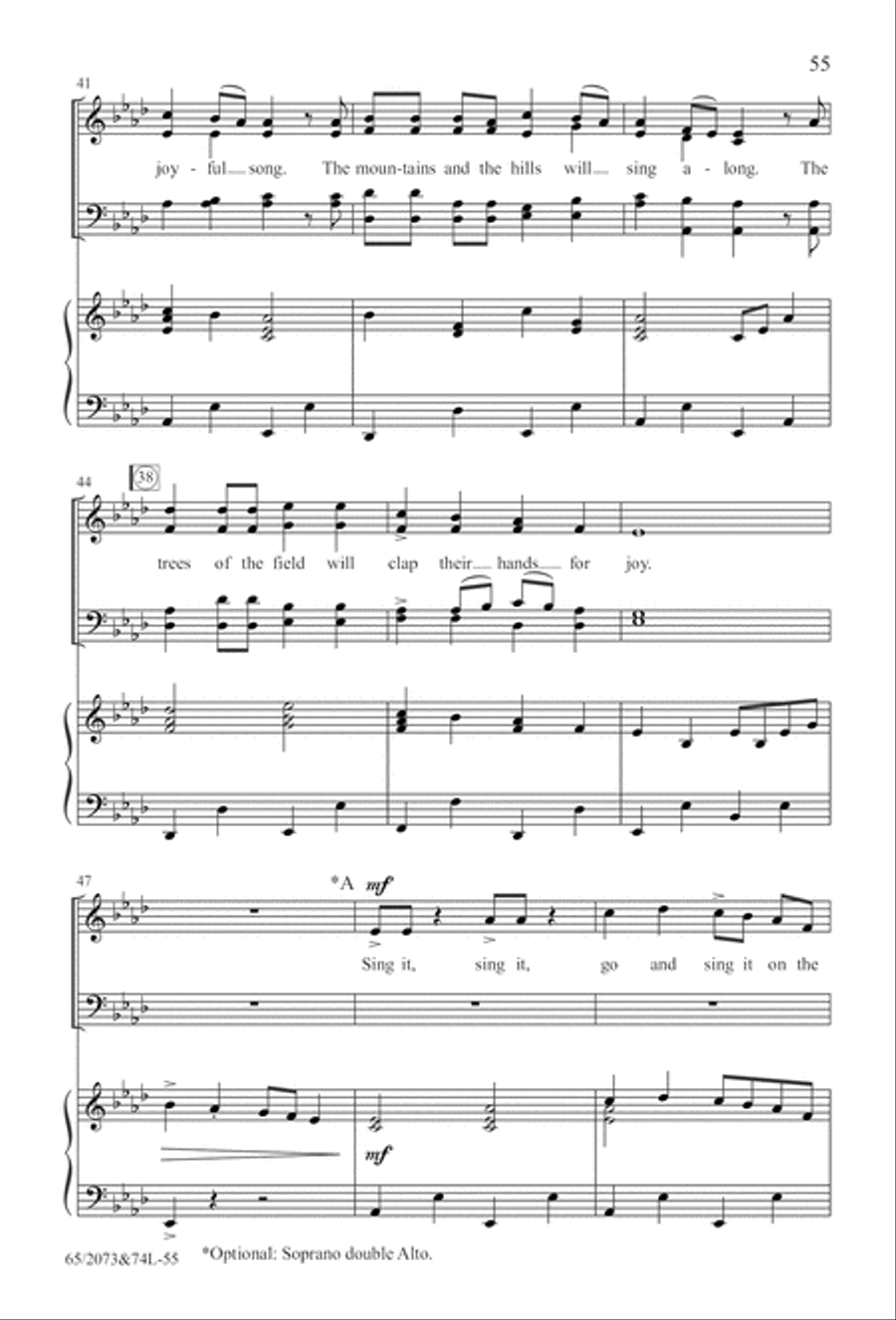 Go Sing It on the Mountain (Digital Download) 4-Part scores gallery preview page 55