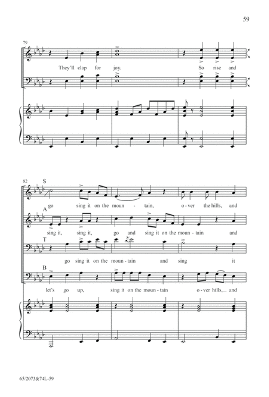 Go Sing It on the Mountain (Digital Download) 4-Part scores gallery preview page 59