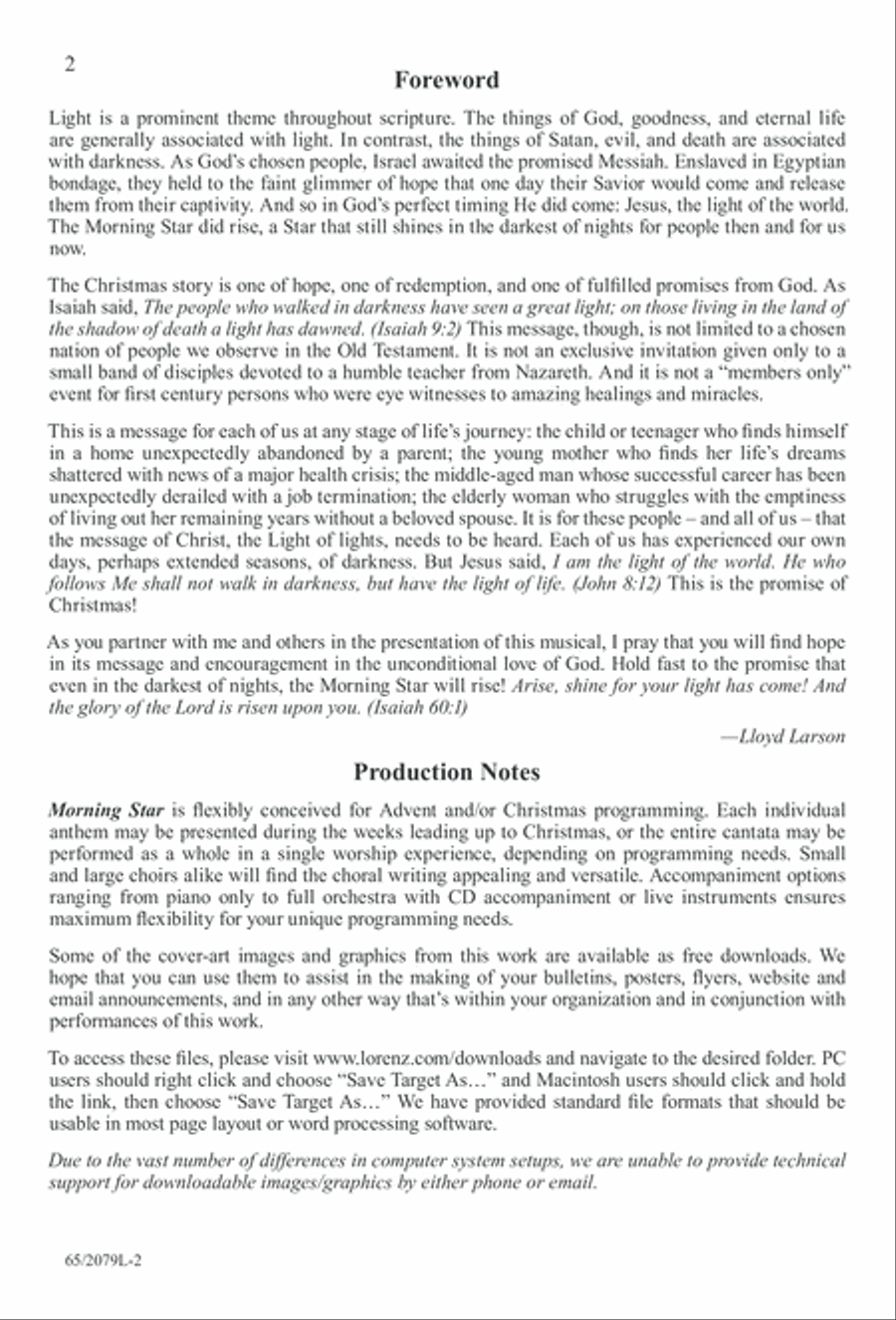 Morning Star SAB (Digital Download) 3-Part scores gallery preview page 2