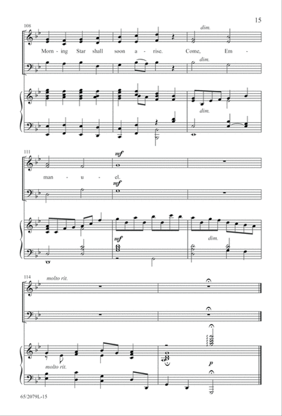 Morning Star SAB (Digital Download) 3-Part scores gallery preview page 15