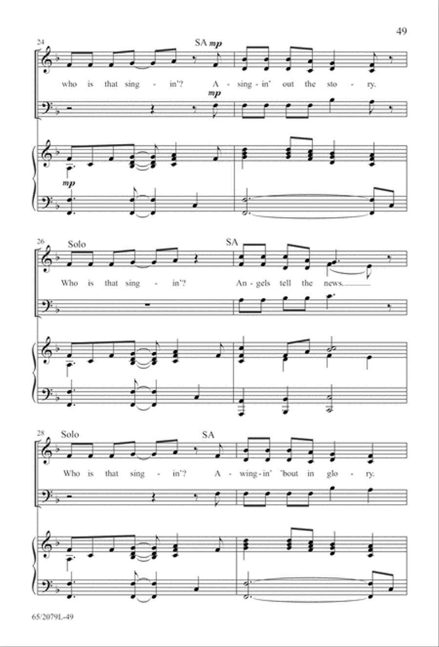 Morning Star SAB (Digital Download) 3-Part scores gallery preview page 49