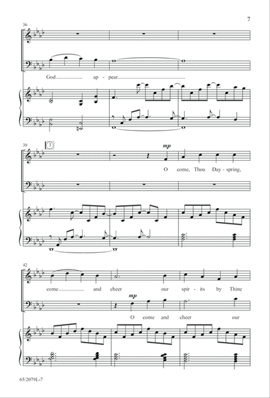 Morning Star SAB (Digital Download) 3-Part scores gallery preview page 7