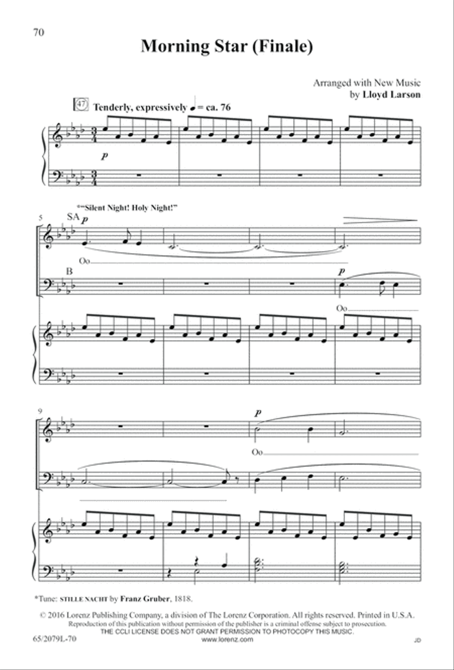 Morning Star SAB (Digital Download) 3-Part scores gallery preview page 70
