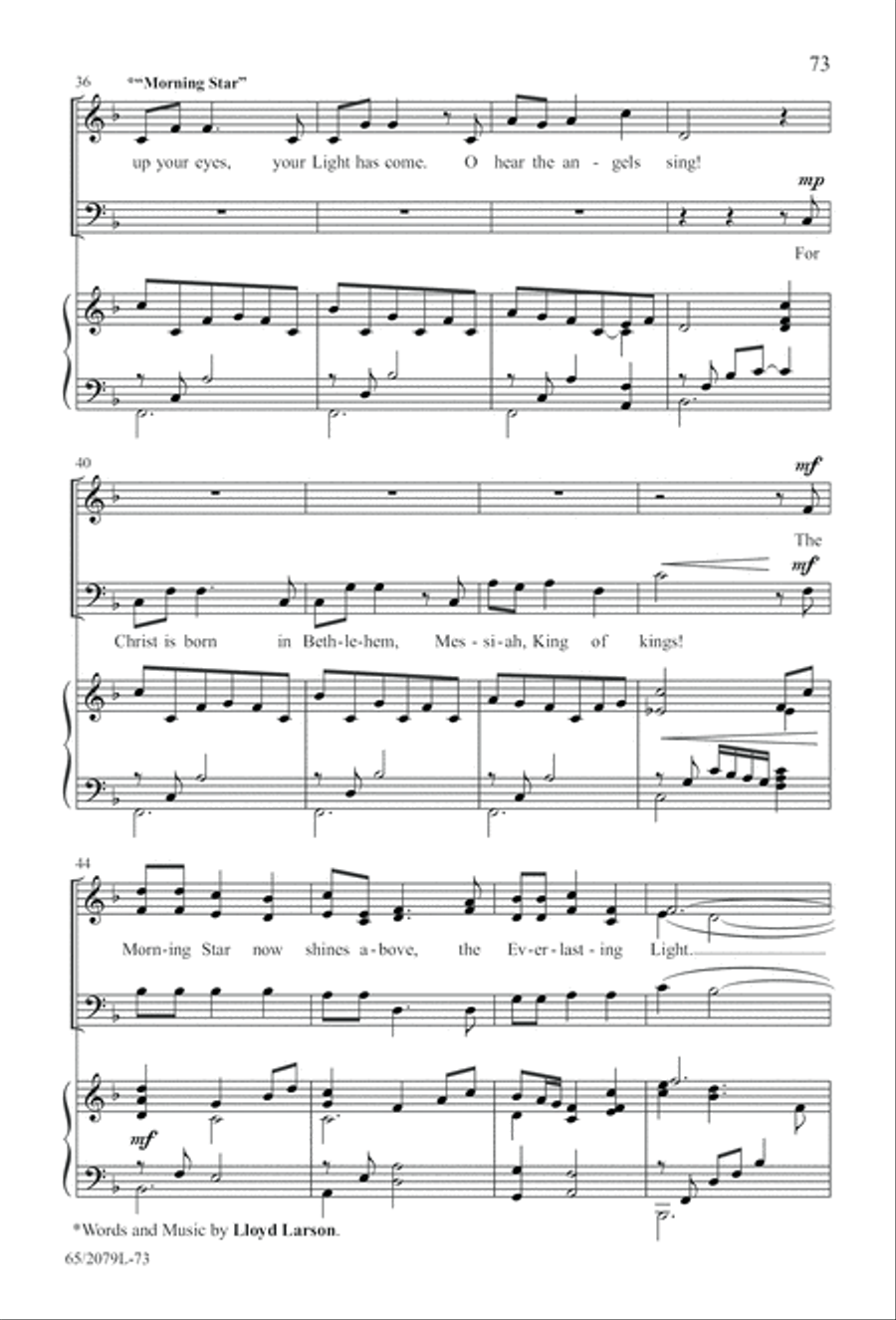Morning Star SAB (Digital Download) 3-Part scores gallery preview page 73