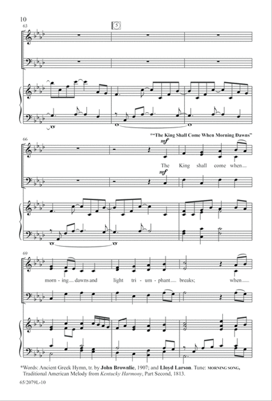 Morning Star SAB (Digital Download) 3-Part scores gallery preview page 10