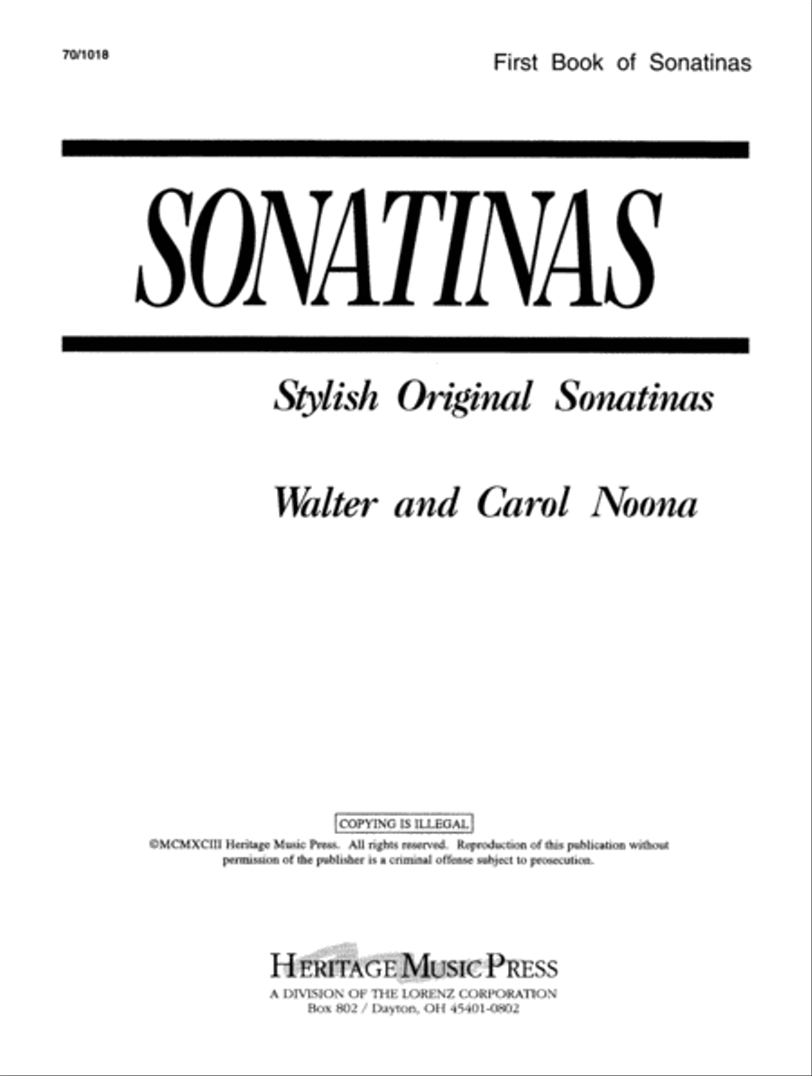 Sonatinas: First Book of Sonatinas (Digital Download) Easy Piano scores gallery preview page 3