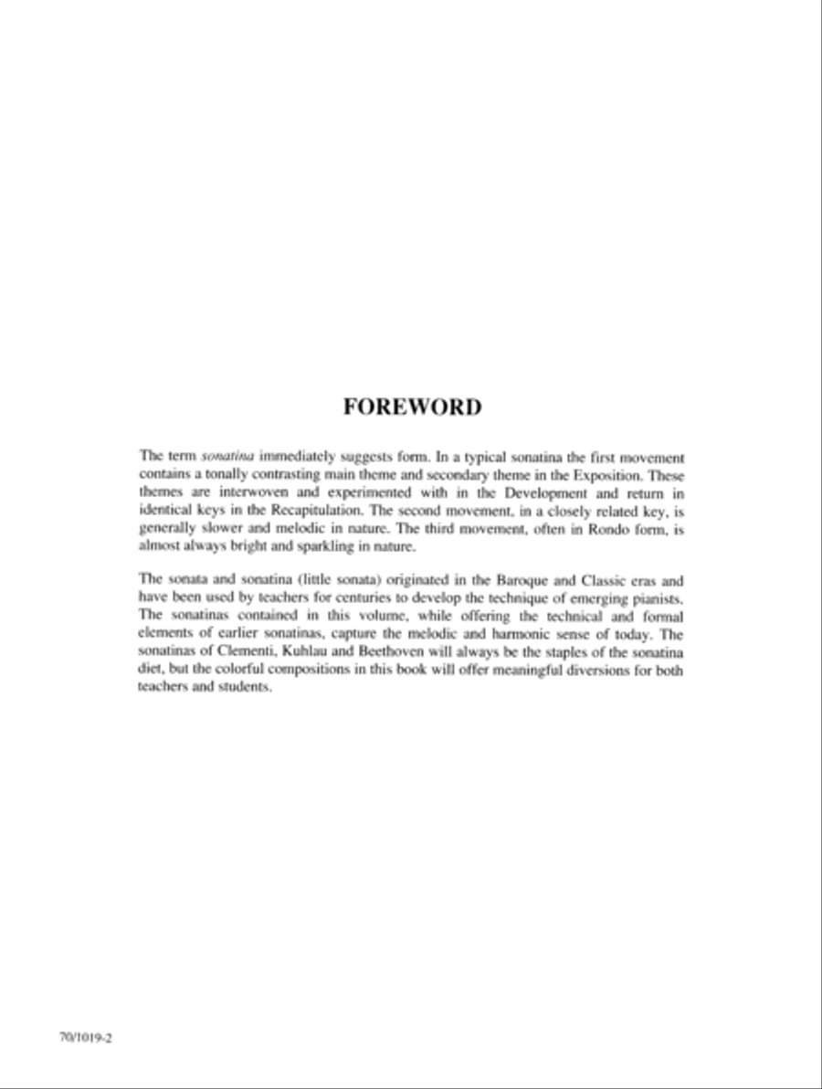 Sonatinas: Intermediate Sonatinas (Digital Download) Piano Solo scores gallery preview page 2