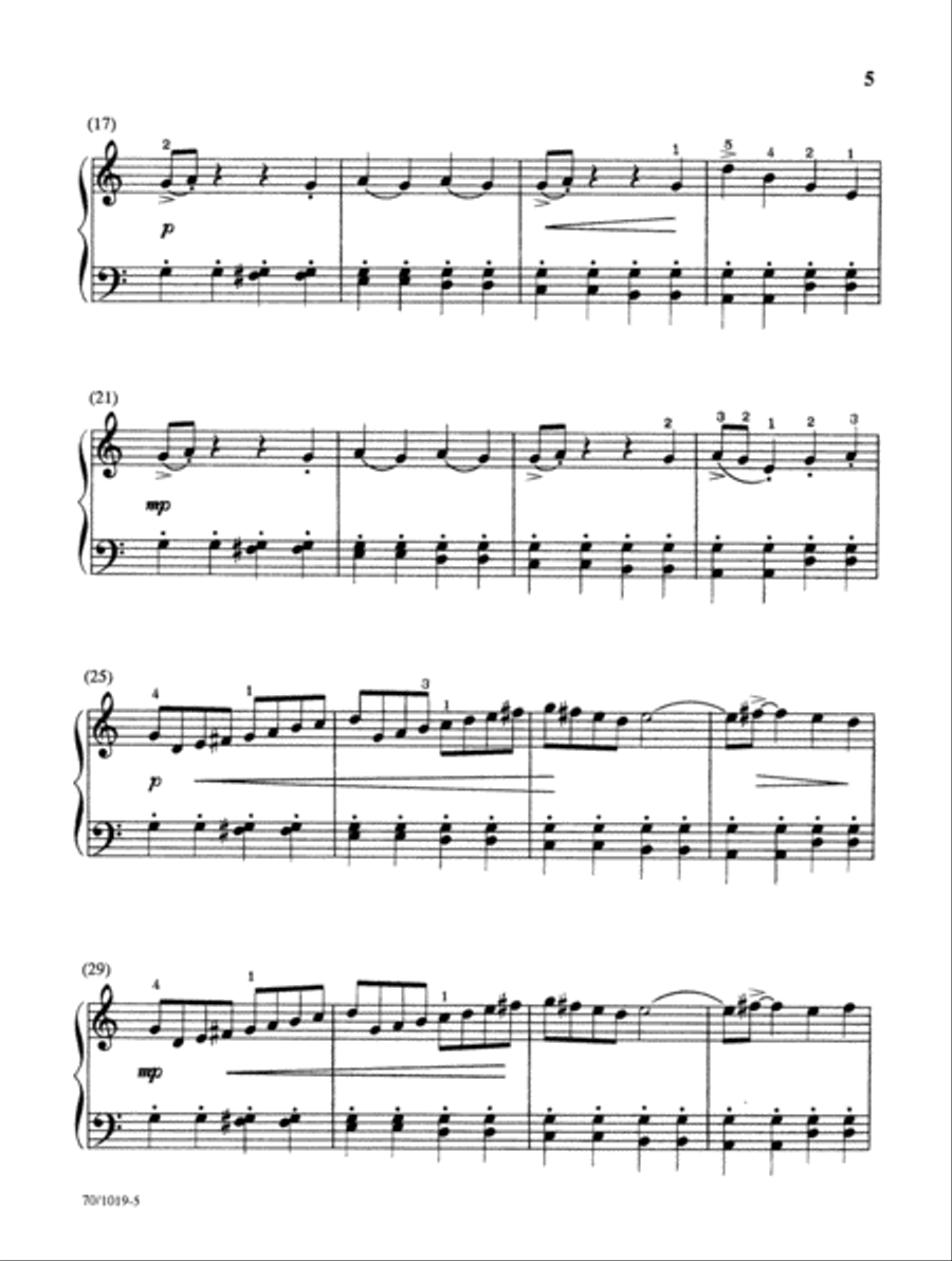 Sonatinas: Intermediate Sonatinas (Digital Download) Piano Solo scores gallery preview page 5