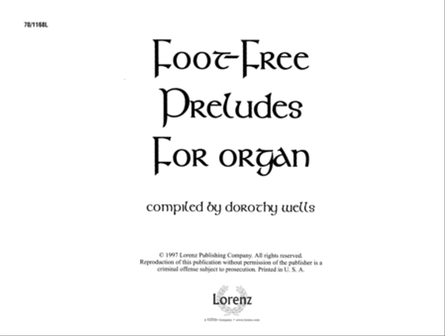Foot-Free Preludes (Digital Download) Organ scores gallery preview page 3