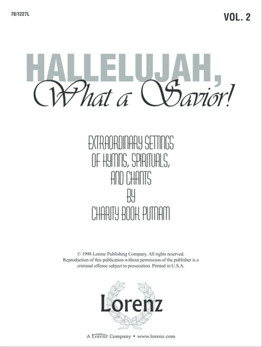 Hallelujah, What a Savior!, Vol. 2 (Digital Download) Piano Solo scores gallery preview page 1