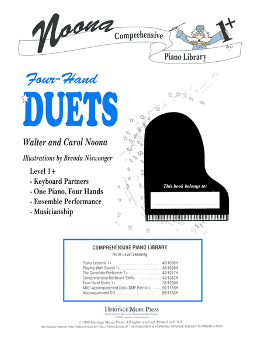 Noona Comp Piano Four Hand Duet Level 1+ (Digital Download) Piano Method scores gallery preview page 1