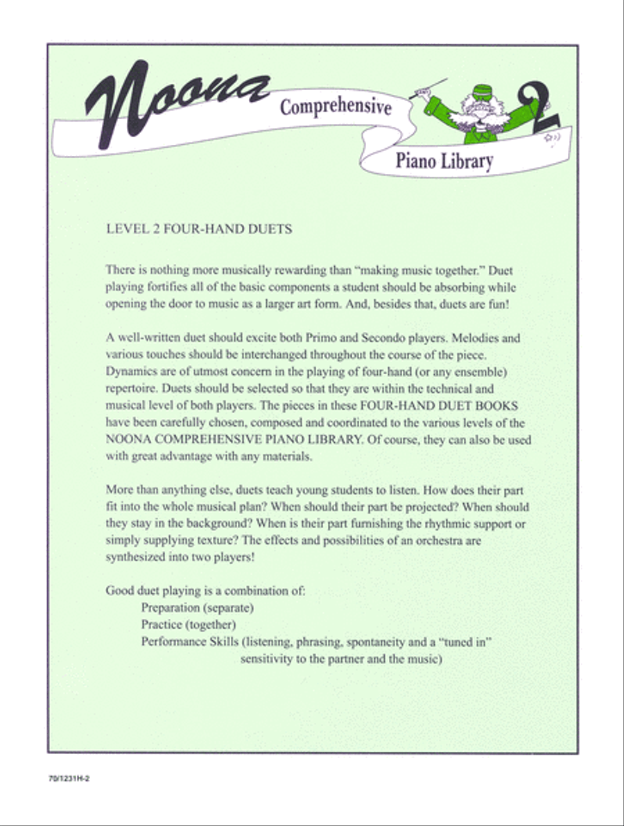 Noona Comp Piano Four Hand Duet Level 2 (Digital Download) Piano Method scores gallery preview page 2