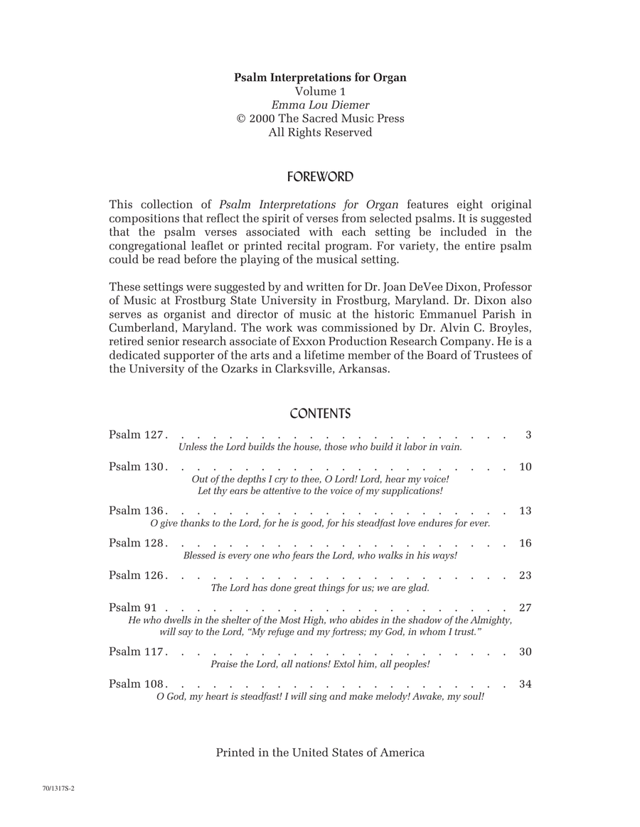 Psalm Interpretations for Organ, Volume 1 (Digital Download) Organ scores gallery preview page 2