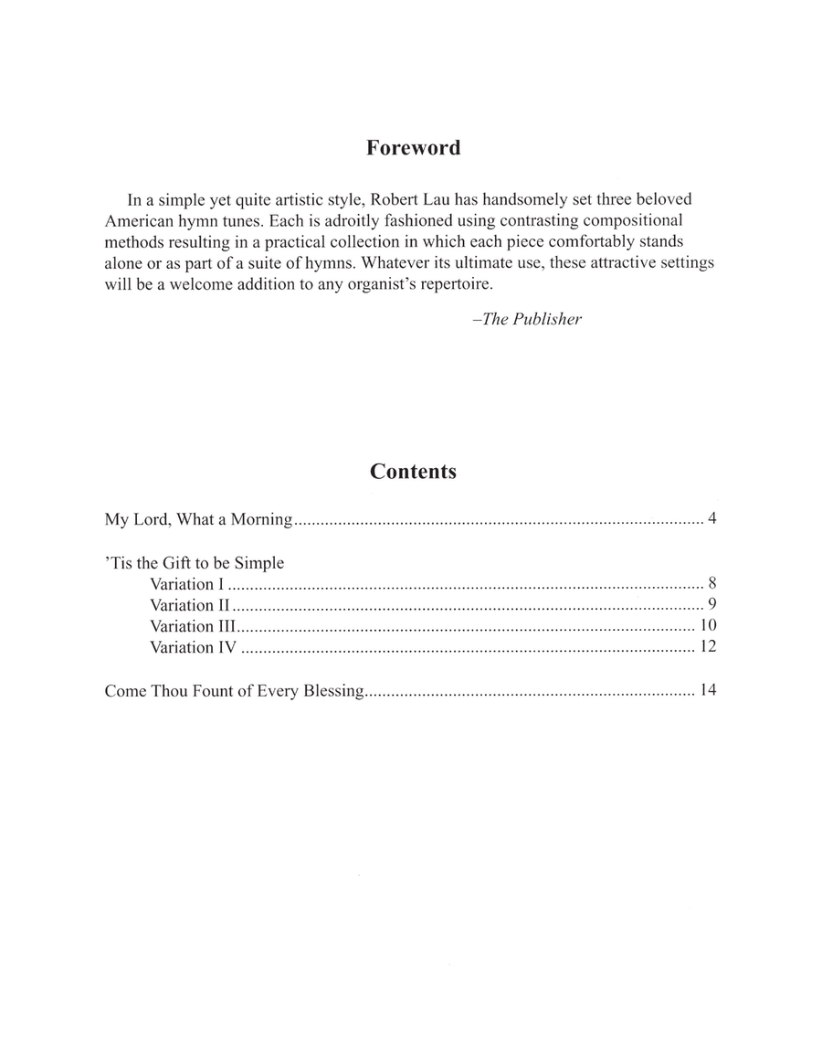 Three Preludes on American Hymns (Digital Download) Organ scores gallery preview page 3